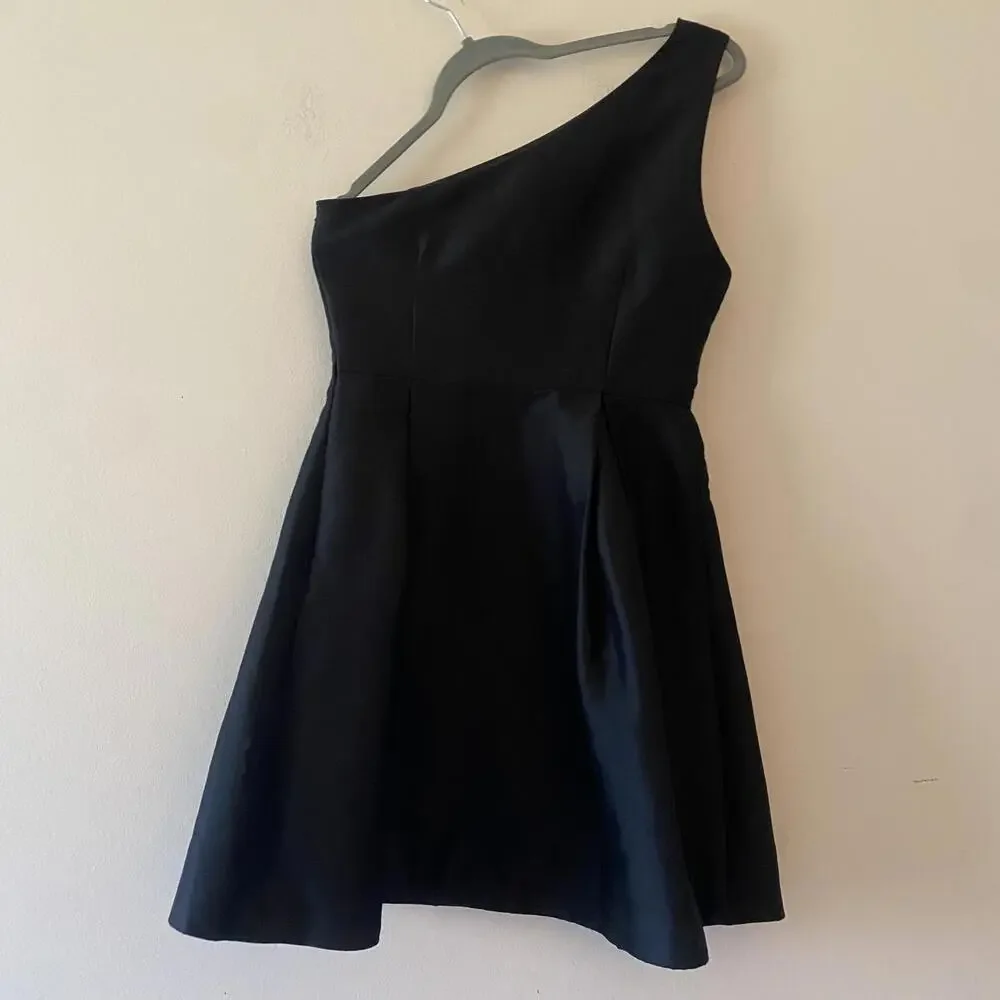 LULUS Unconditional Love black one shoulder fit and flare dress - Picture 4 of 5